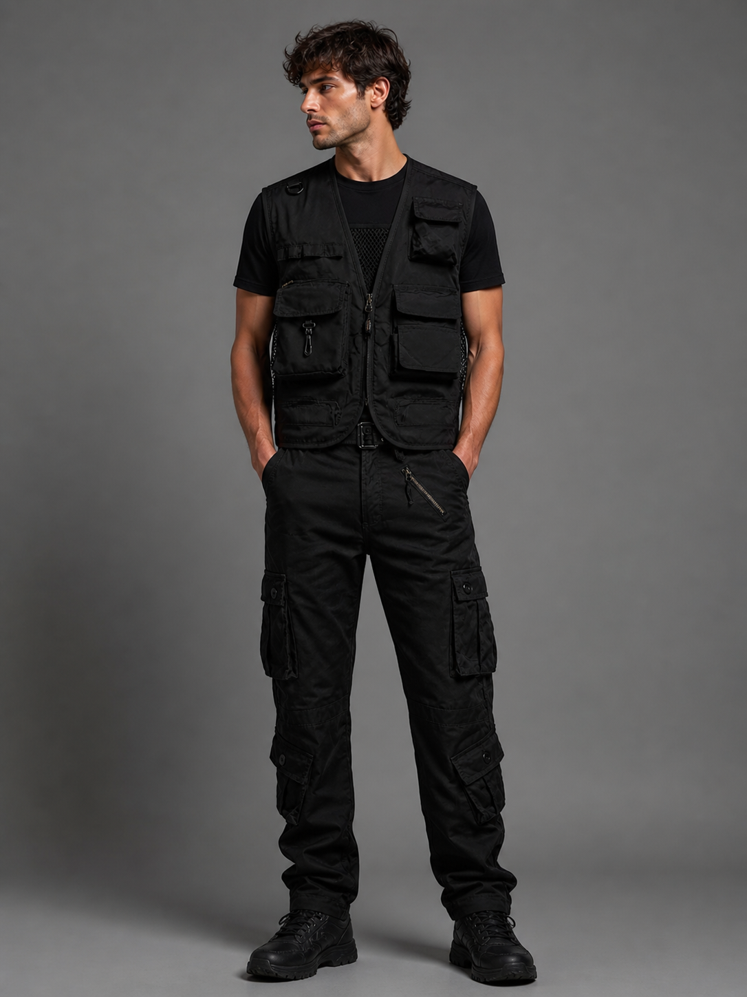 Black Tactical Cargo Pants