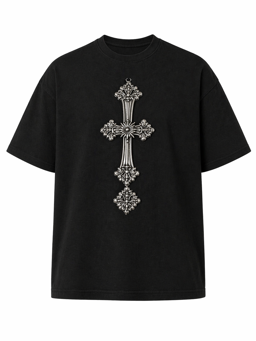 Oversized Cross Graphic T-Shirt